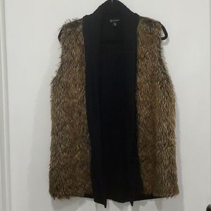 New Directions Faux Fur Sleeveless Vest